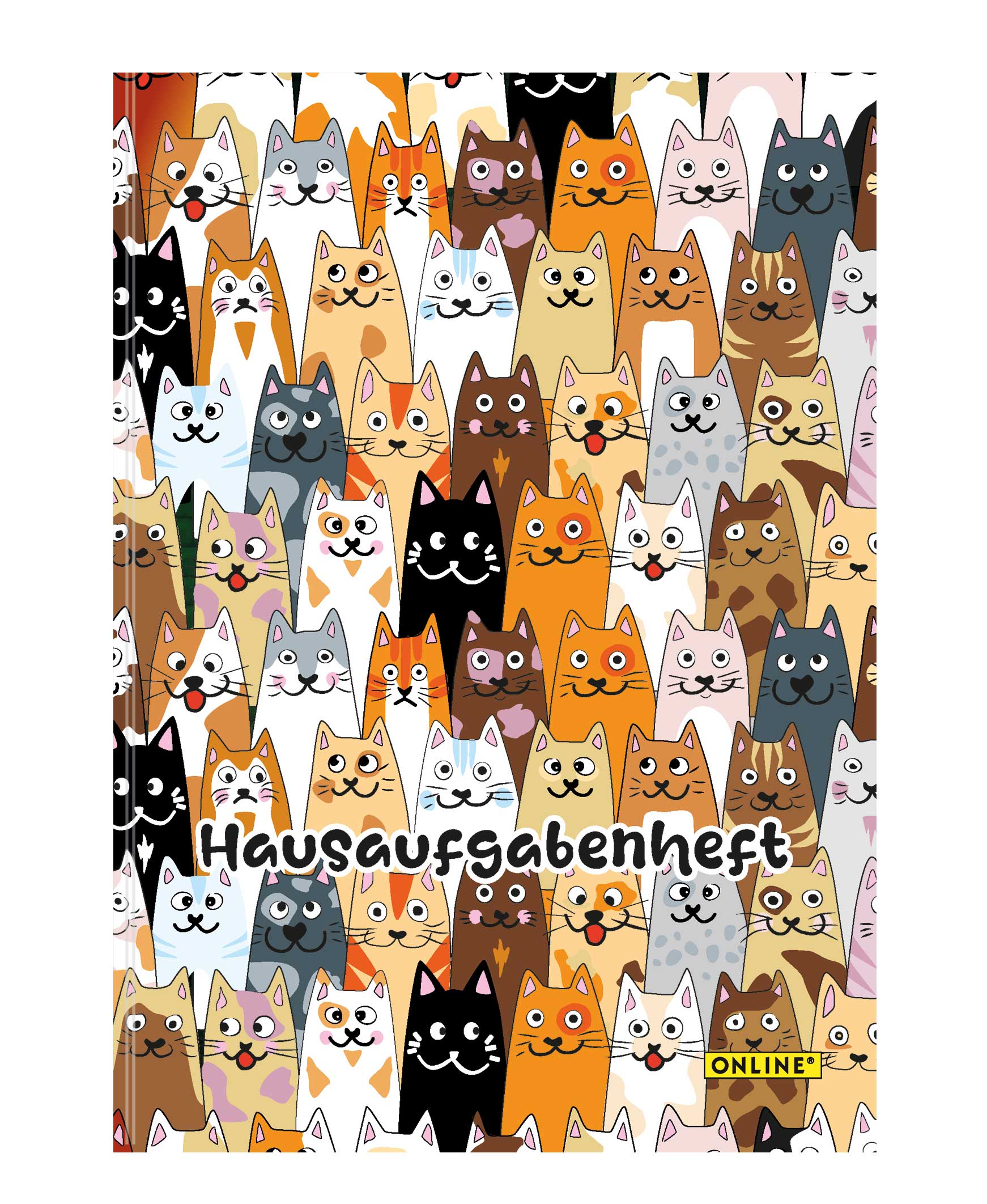 Homework booklet ONLINE Fluffy Cats  DIN A5