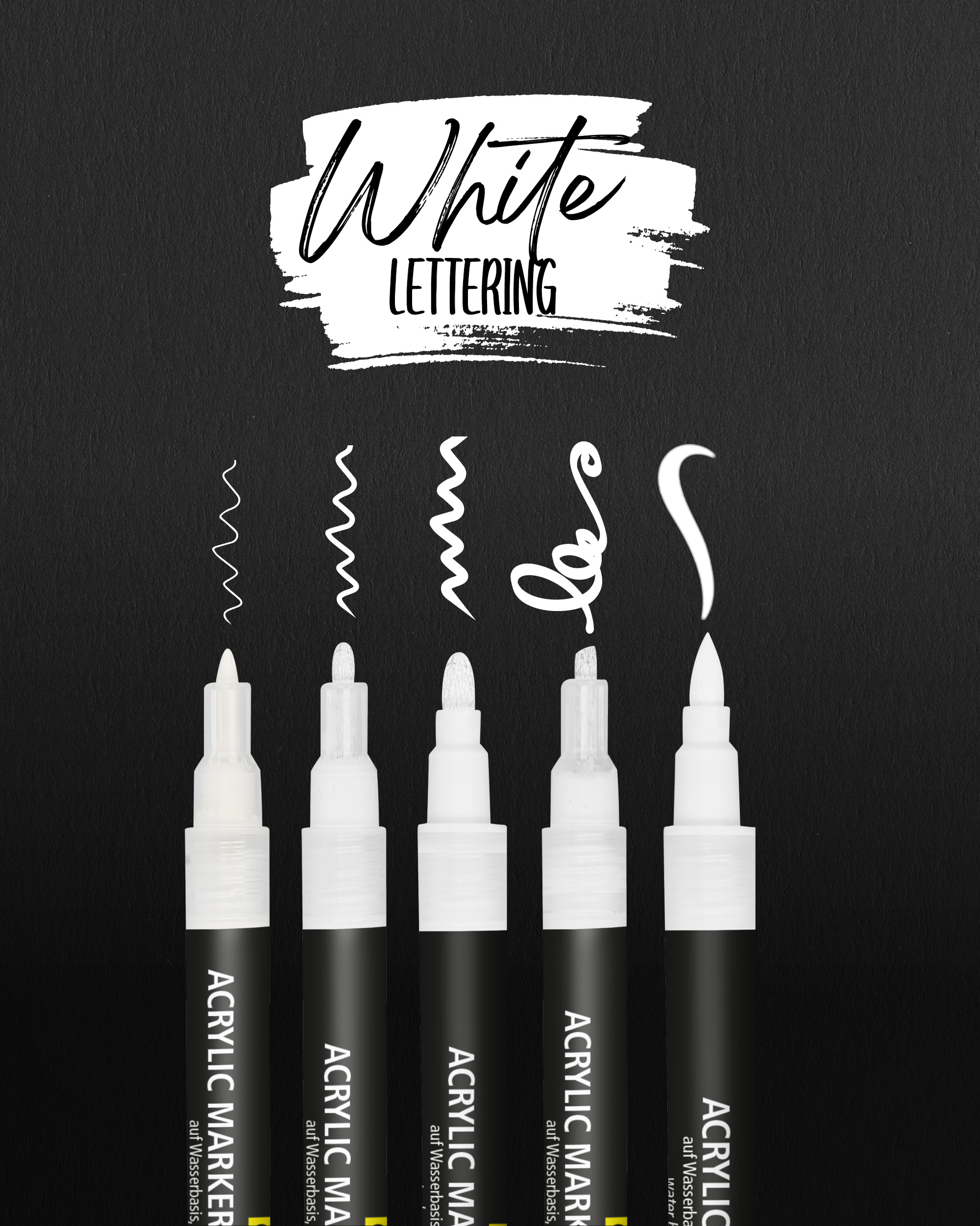 ONLINE White Lettering Set