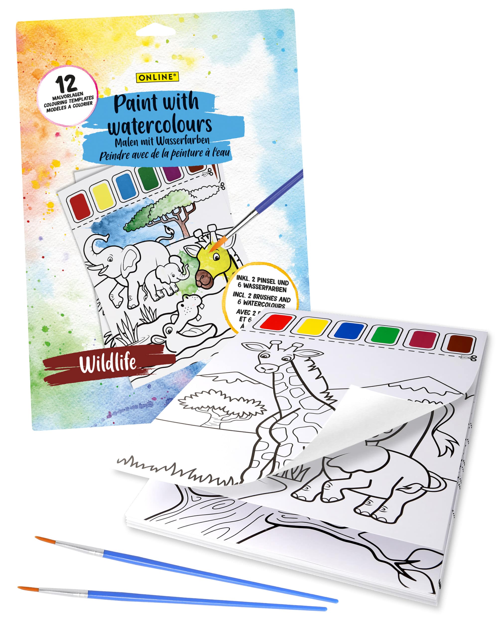 Paint With Water Colours Wildlife