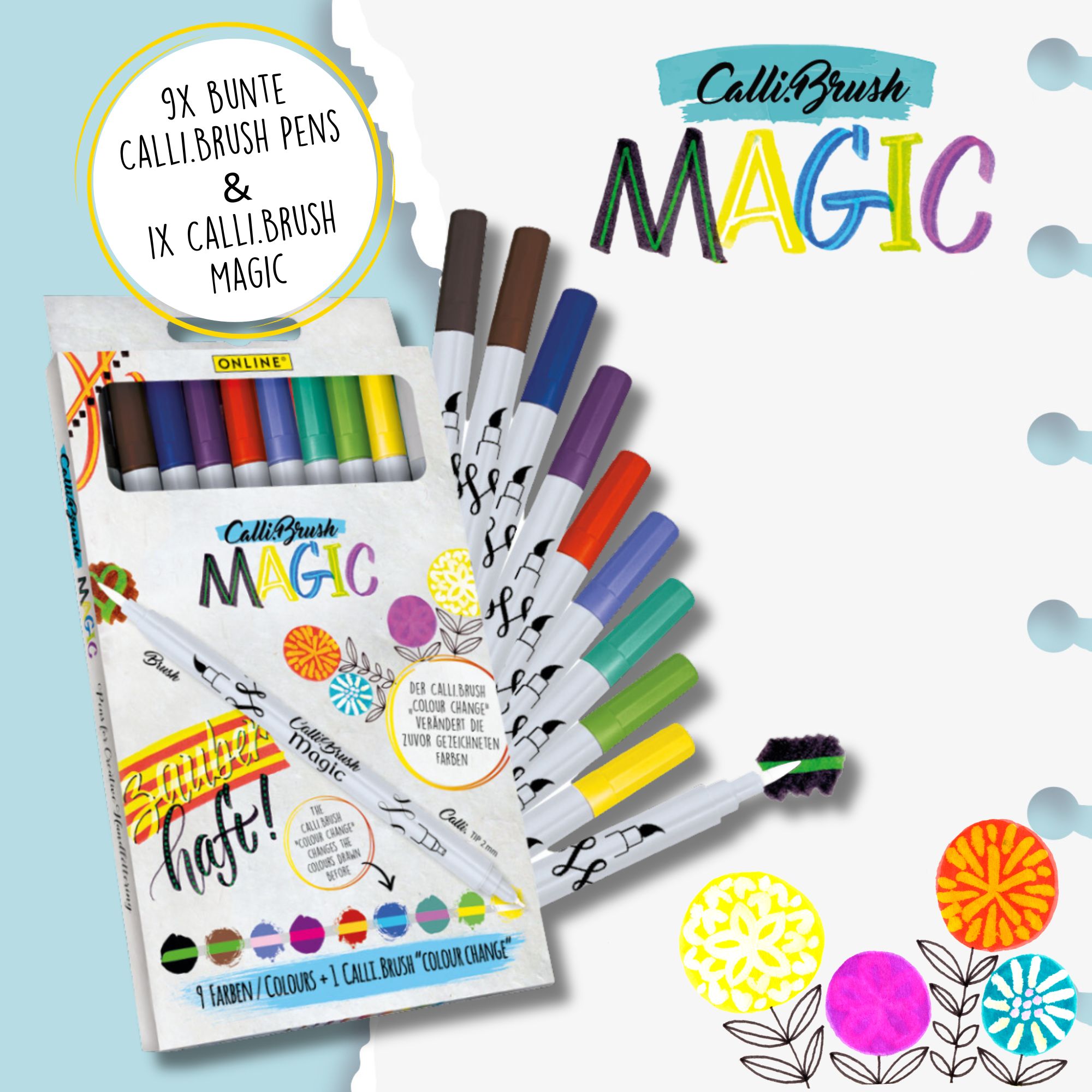 Calli.Brush Magic Zauberstifte mit Farbwechsel-Effekt