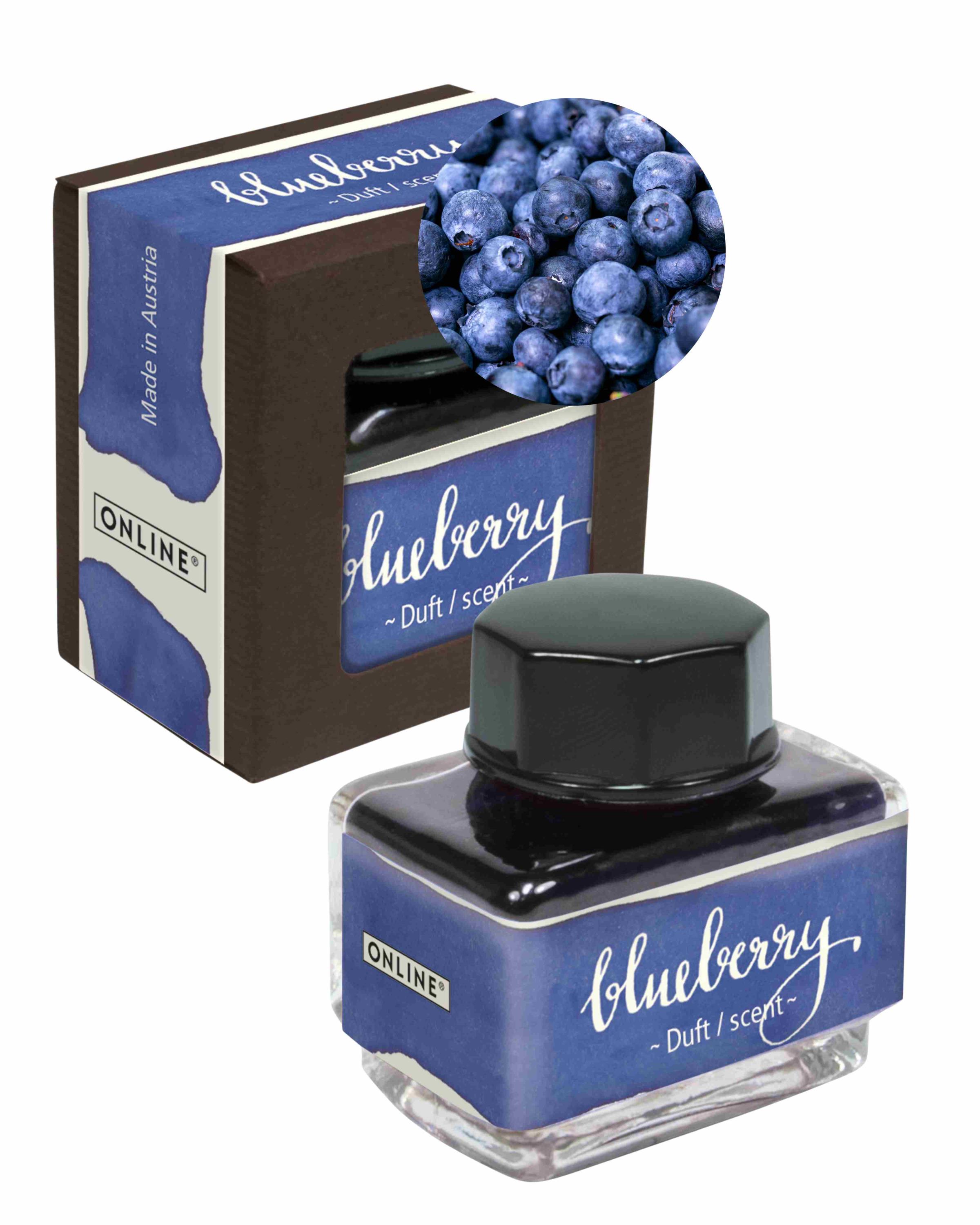 Ink of the senses Blue 15 ml with Scent Blueberry